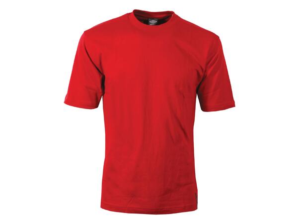 UMBRO Tee Basic Rød L T-skjorte med rund hals og logo